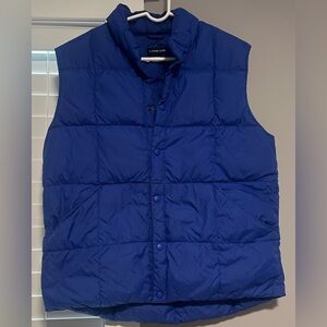 Lands' End Men's Size MEDIUM Royal Blue Quilted Vest
